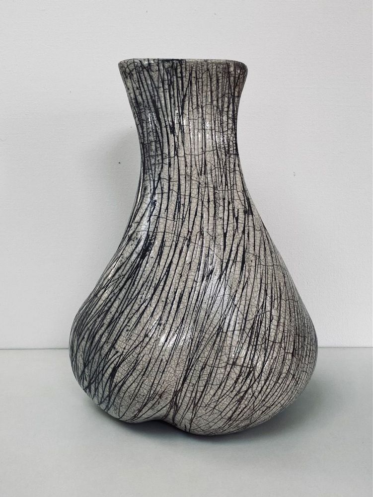 Vases - Vase Céramique "Raku" Curve - BARBARA BILLOUD