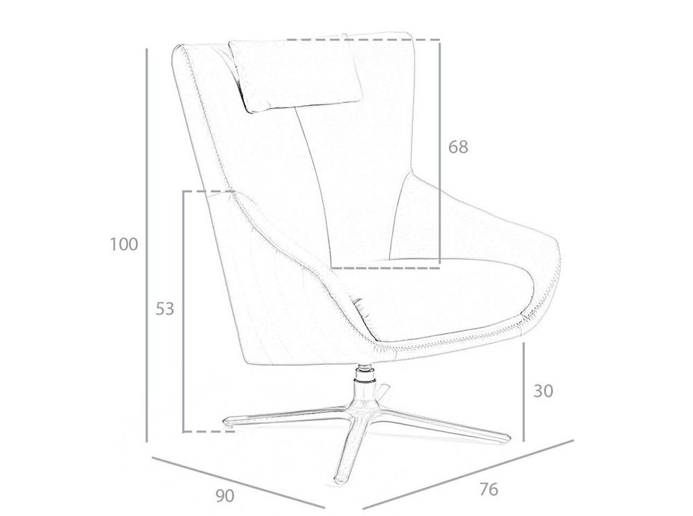 Fauteuils - Fauteuil pivotant en simili-cuir - ANGEL CERDÁ