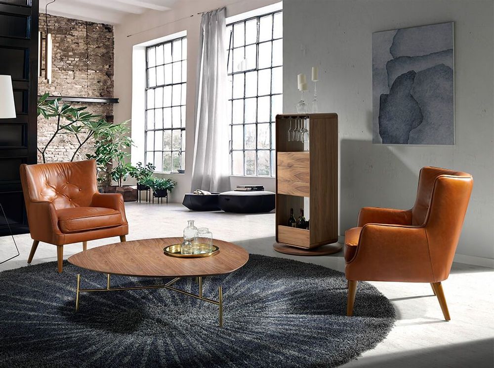 Fauteuils - Fauteuil Chester en cuir marron - ANGEL CERDÁ