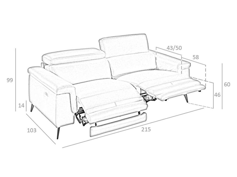 Sofas - 2 seater sofa in cowhide leather - ANGEL CERDÁ