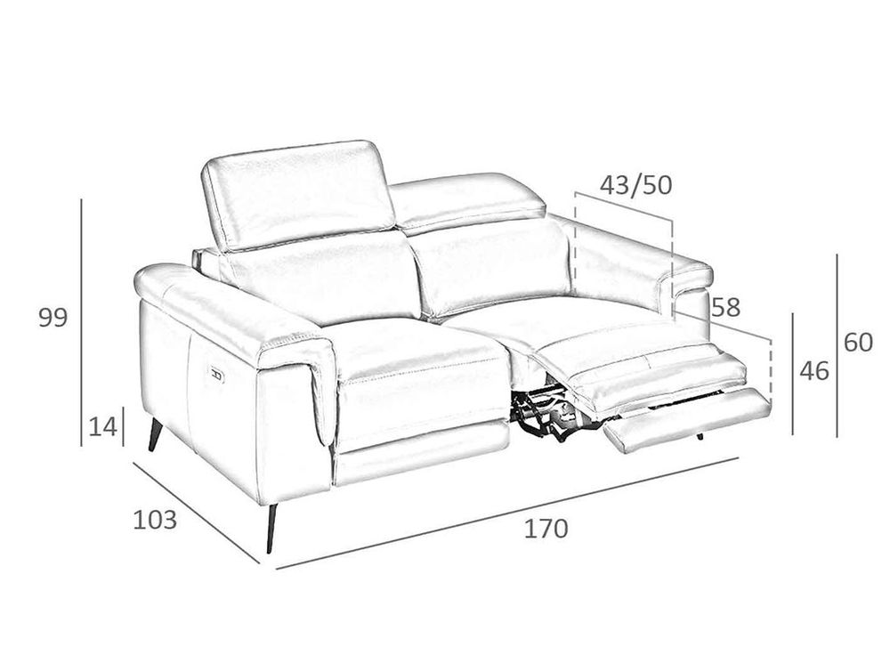 Sofas - 2 seater sofa upholstered in cowhide leather - ANGEL CERDÁ