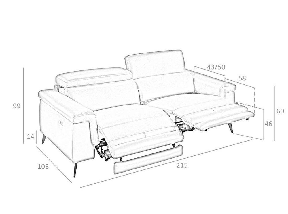 Sofas - 3 seater sofa upholstered in cowhide leather - ANGEL CERDÁ