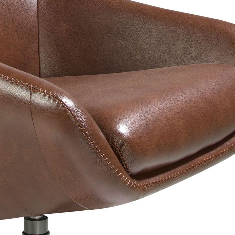 Armchairs - Leather swivel armchair with removable cushion - ANGEL CERDÁ