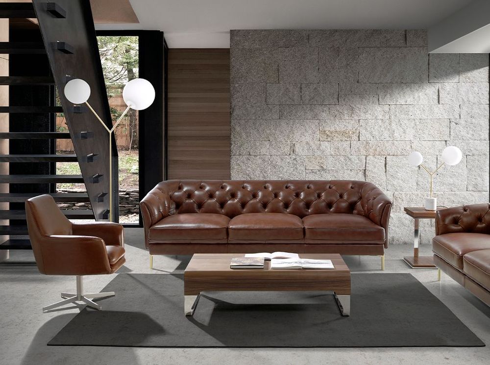 Fauteuils - Fauteuil pivotant tapissé de cuir - ANGEL CERDÁ