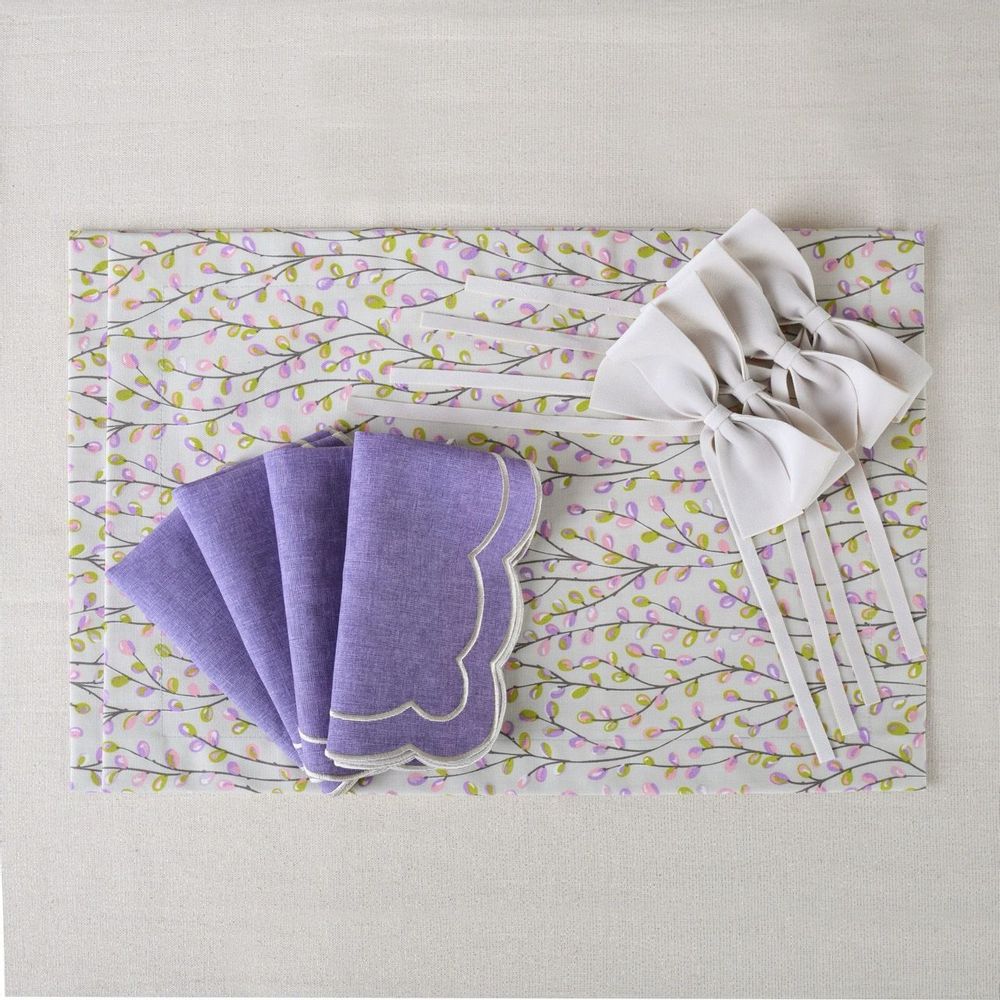 Sets de table - Linge de Table - Purple Catkins - ROSEBERRY HOME