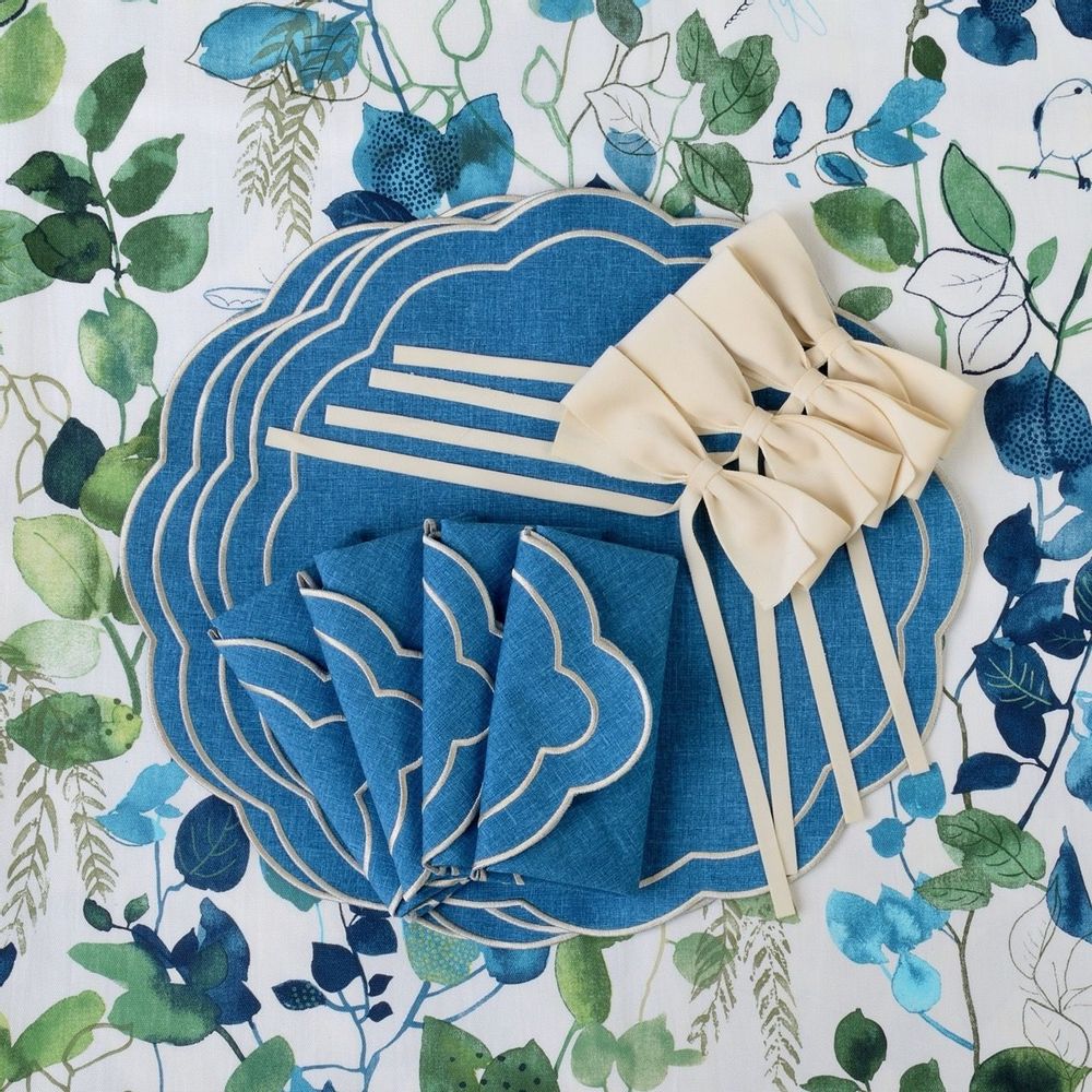 Table linen - Blue Sparrow Collection - ROSEBERRY HOME