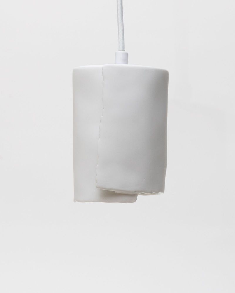 Objets design - Lampe ARK, porcelaine en biscuit, H=14 cm - YLVAYA DESIGN