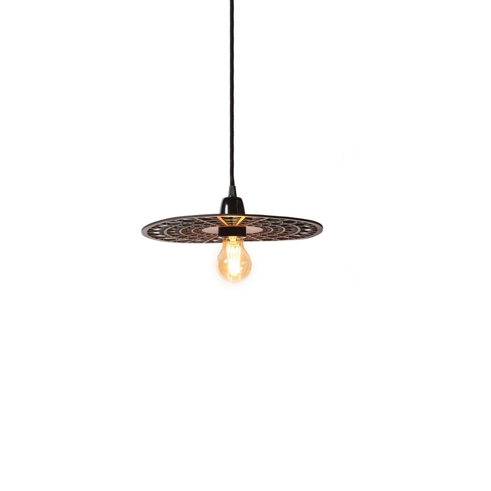 Objets design - SUSPENSION JONGA - CUIR WHISKY ou NOIR - LULE STUDIO