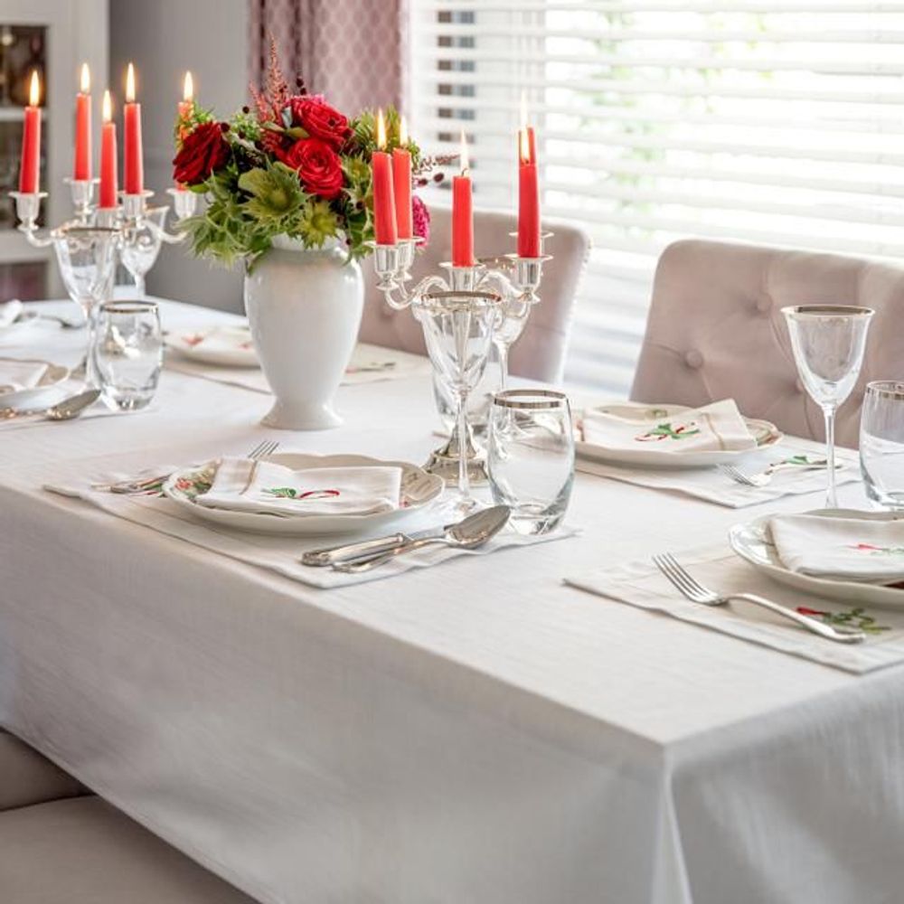 Décorations pour tables de Noël - Candy Cane & Mistletoe Panama Collection - ROSEBERRY HOME