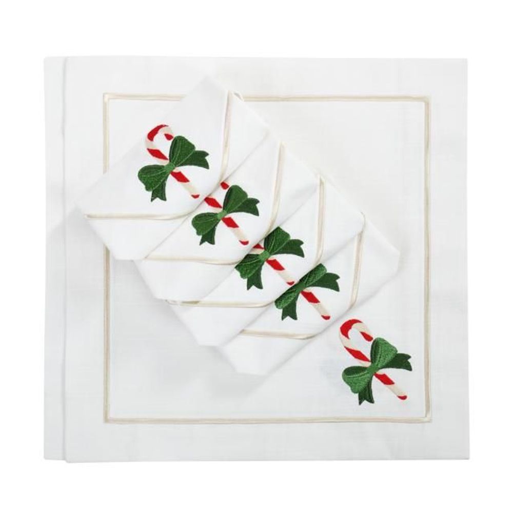 Décorations pour tables de Noël - Candy Cane & Mistletoe Panama Collection - ROSEBERRY HOME