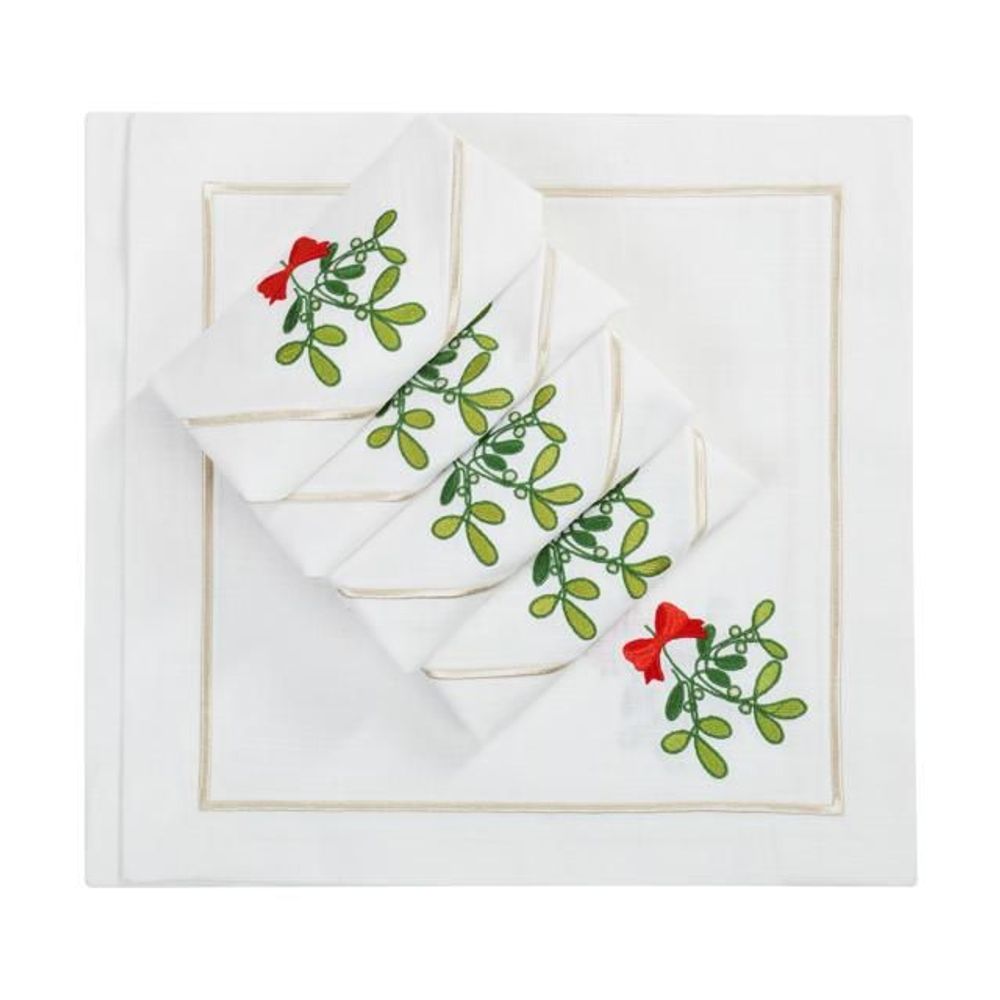 Décorations pour tables de Noël - Candy Cane & Mistletoe Panama Collection - ROSEBERRY HOME