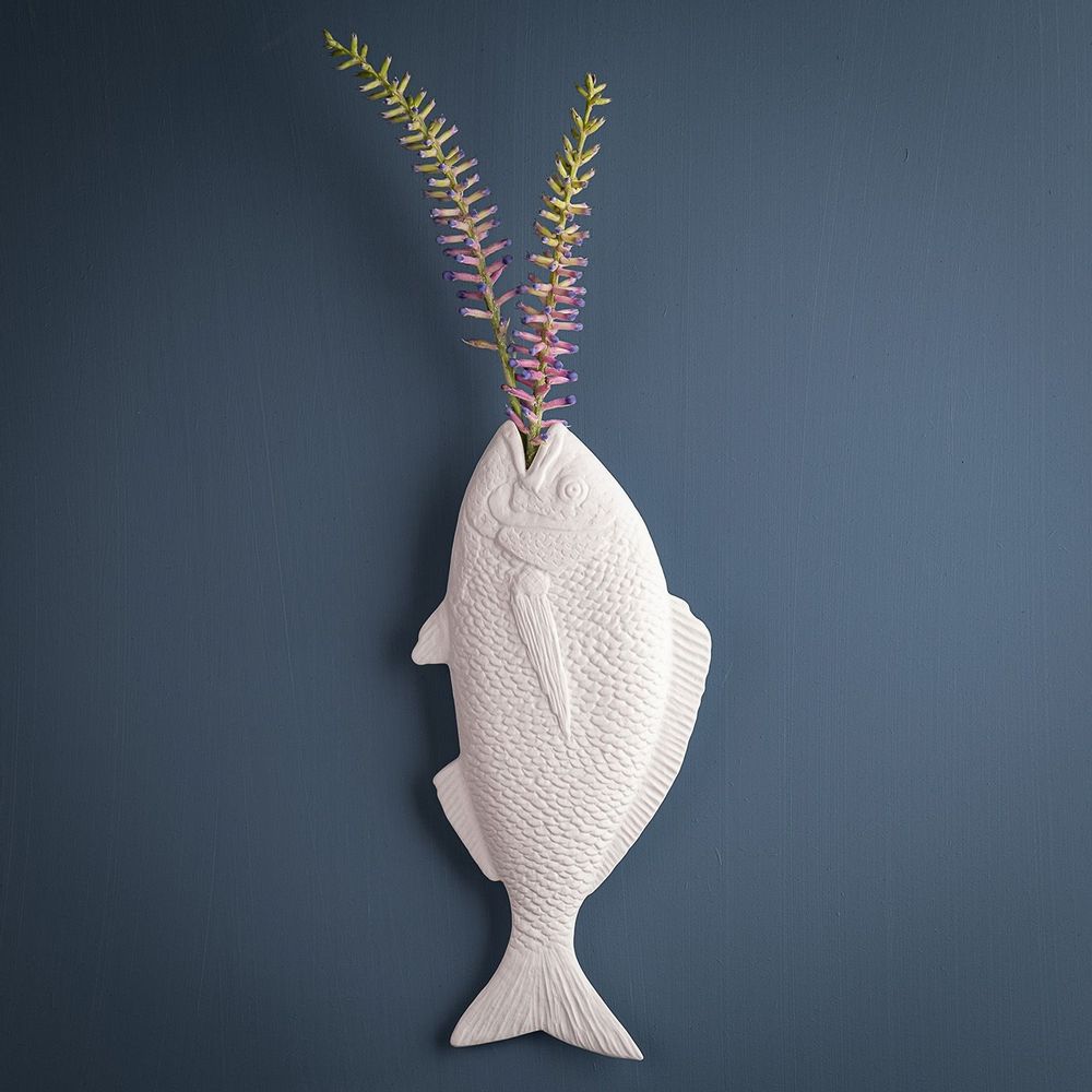 Decorative objects - Chinese bone wall vase, white, porcelain, handmade - KLATT OBJECTS