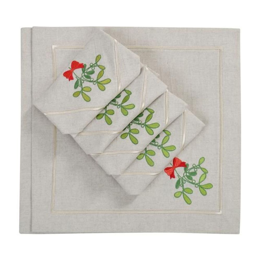 Table linen - Candy Cane & Mistletoe Mirha Collection - ROSEBERRY HOME