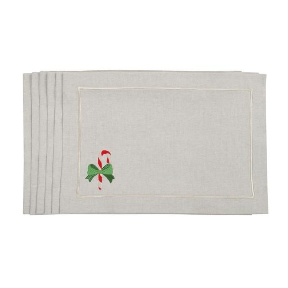 Table linen - Candy Cane & Mistletoe Mirha Collection - ROSEBERRY HOME