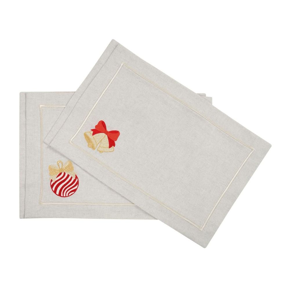 Linge de table textile - Christmas Jingle Bells and Christmas Bauble Mirha Collection - ROSEBERRY HOME