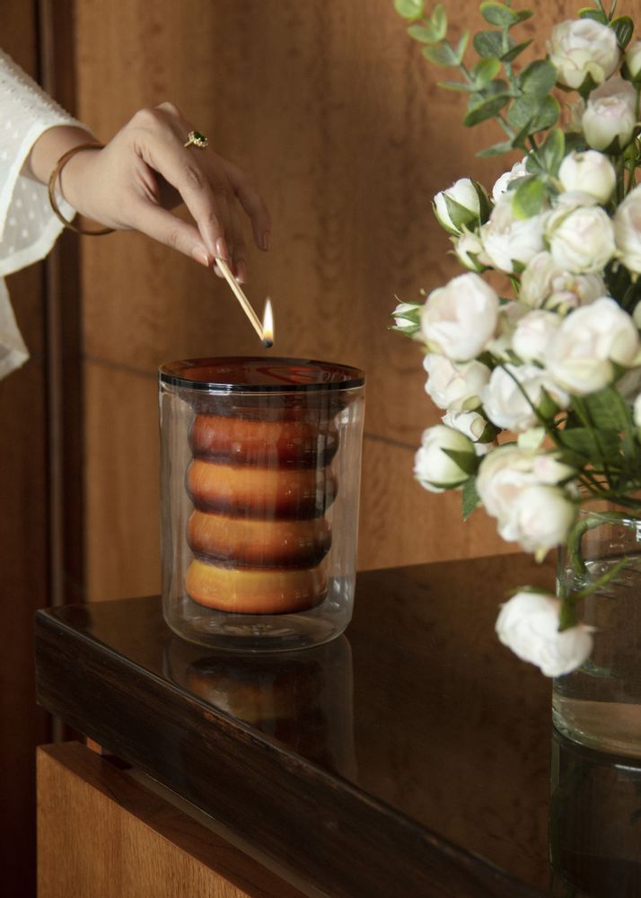 Candles - Luxe Candle -Large - Leather - Scented candles for Home Décor and Gifting - SEVA HOME