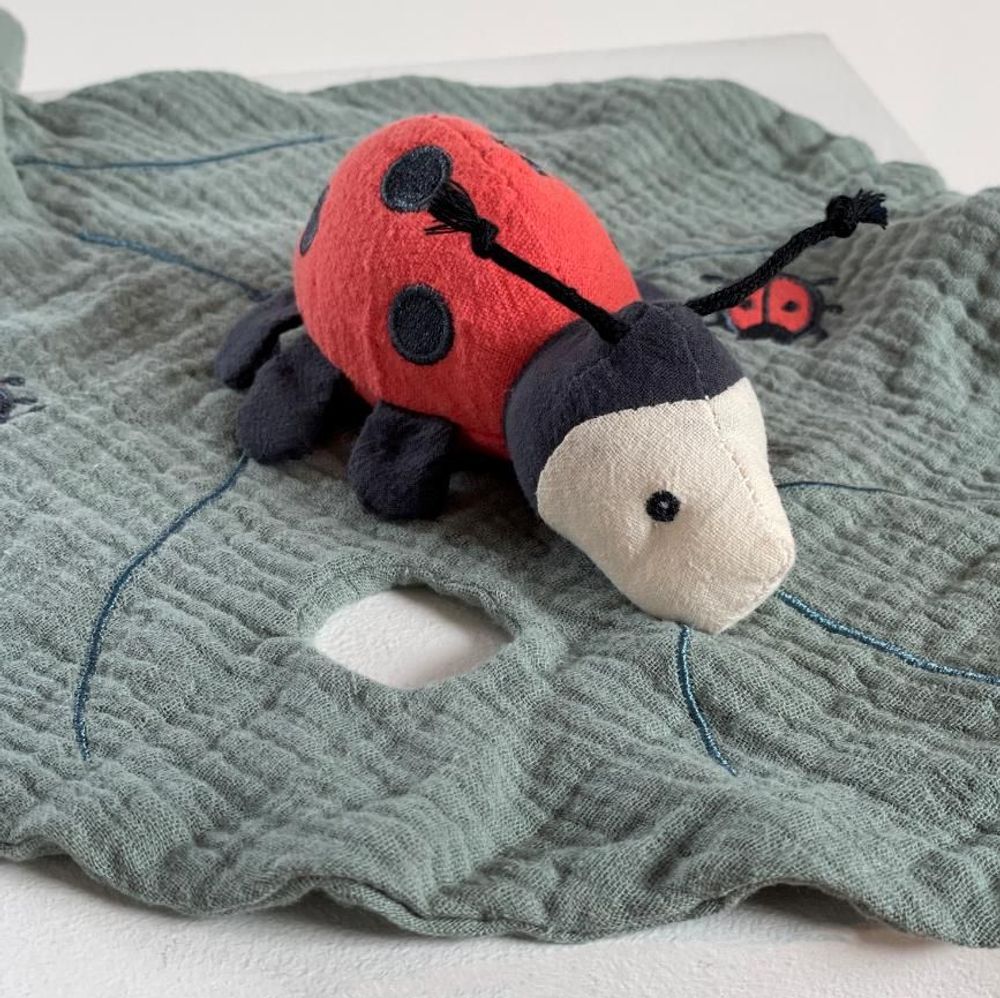 Soft toy - Doudou rabbit, mouse and ladybug - EGMONT TOYS