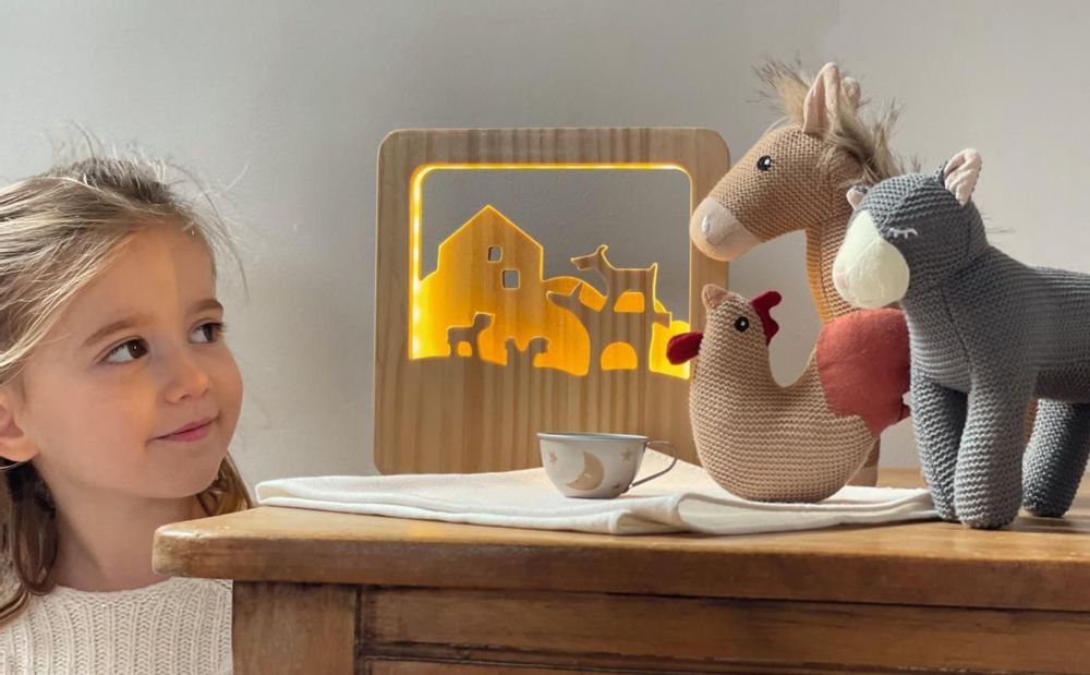 Luminaires pour enfant - Veilleuse en bois - EGMONT TOYS