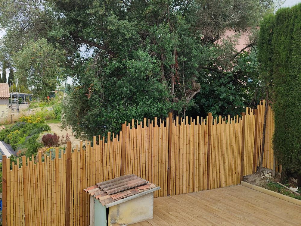 Outdoor decorative accessories - Blackout fence, massive bamboo partition from the Zen range - Ref: ZF - BAMBOULAND