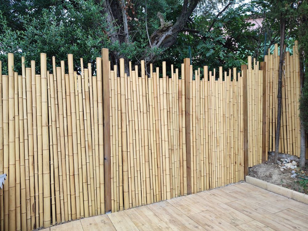 Outdoor decorative accessories - Blackout fence, massive bamboo partition from the Zen range - Ref: ZF - BAMBOULAND