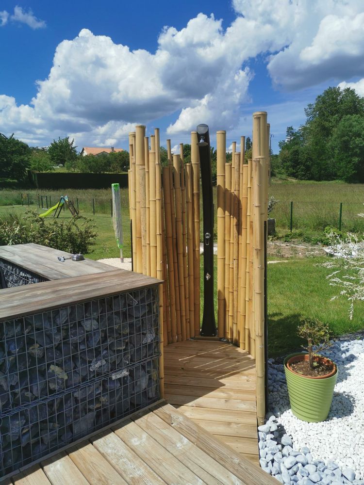 Outdoor decorative accessories - Blackout fence, massive bamboo partition from the Zen range - Ref: ZF - BAMBOULAND