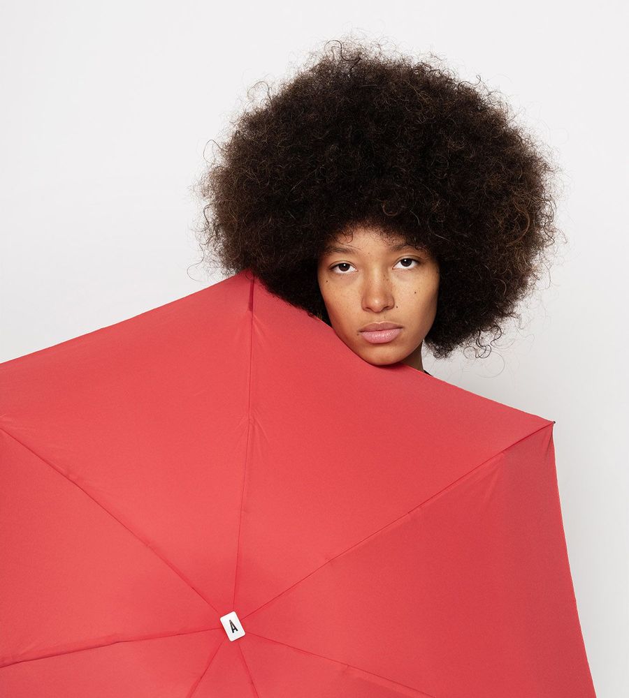 Leather goods - Compact umbrella - Sorbet Pink Colored - Pina - ANATOLE