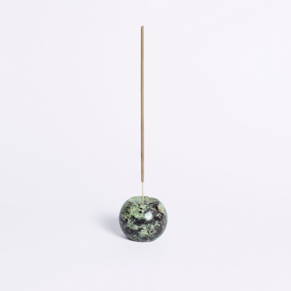 Decorative objects - Waxing Moon Incense Holder - Angelite Blue - DAR PROYECTOS