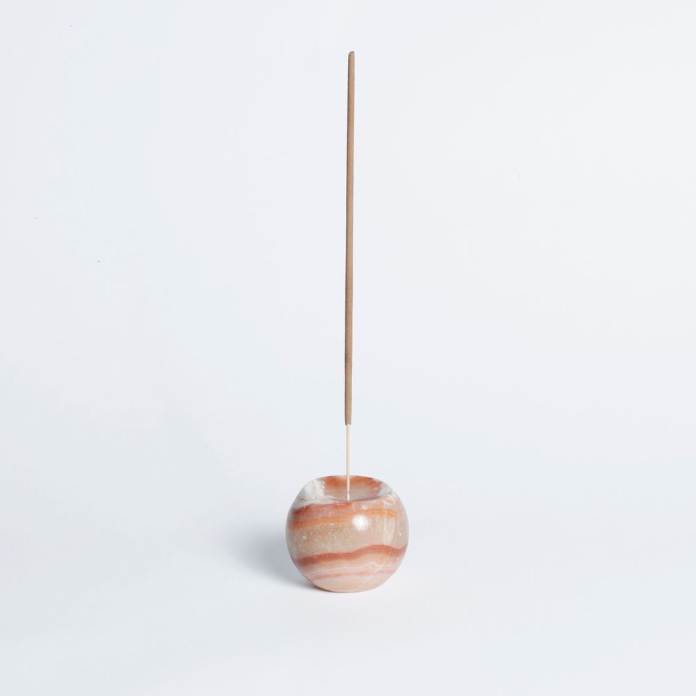 Decorative objects - Waxing Moon Incense Holder - Angelite Blue - DAR PROYECTOS