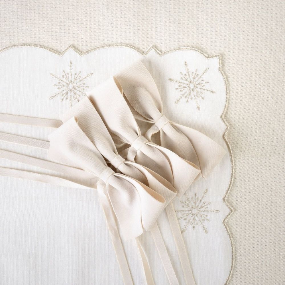 Table linen - Table linen - Velvet Napkins Bows (set of 6 pieces) - ROSEBERRY HOME