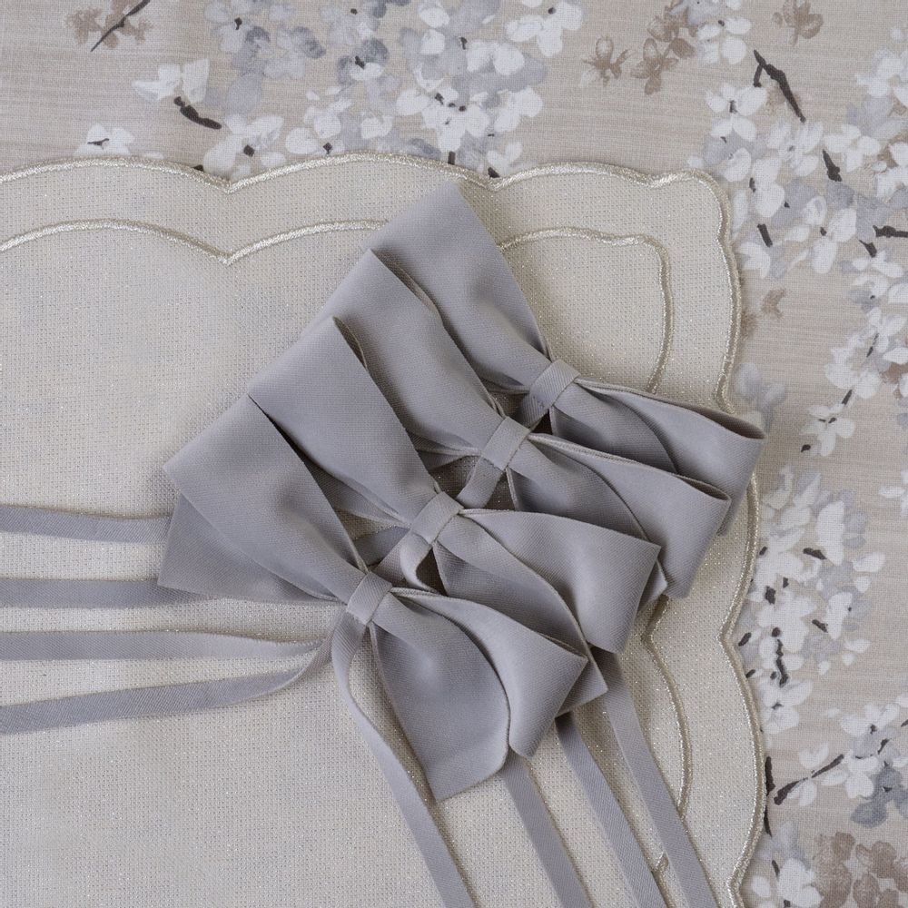 Table linen - Table linen - Velvet Napkins Bows (set of 6 pieces) - ROSEBERRY HOME