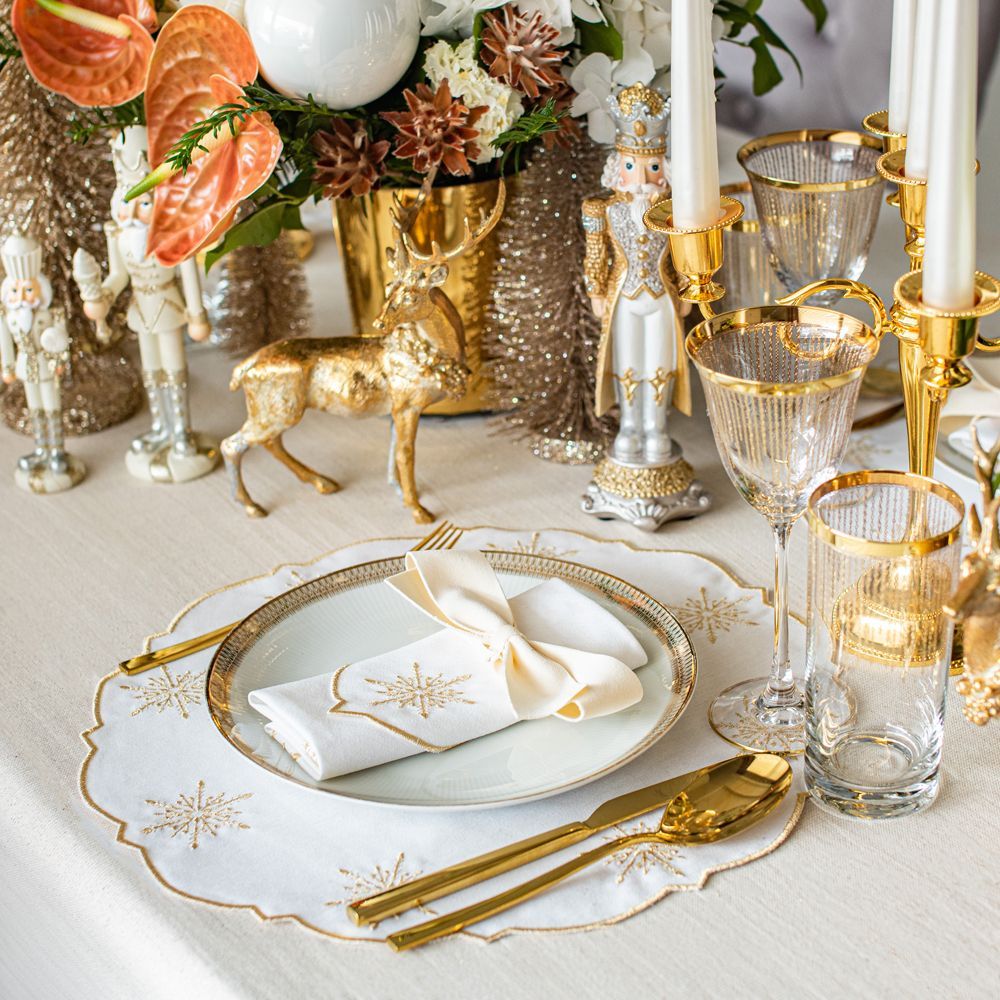 Christmas table settings - Table linen - Stars Napkins (set of 6 pieces) - ROSEBERRY HOME