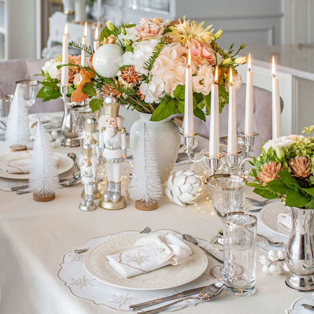 Christmas table settings - Table linen - Stars Napkins (set of 6 pieces) - ROSEBERRY HOME
