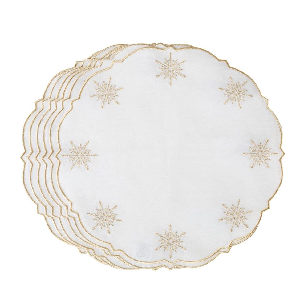 Décorations pour tables de Noël - Sets de table - Stars Placemats (lot de 6 pièces) - ROSEBERRY HOME