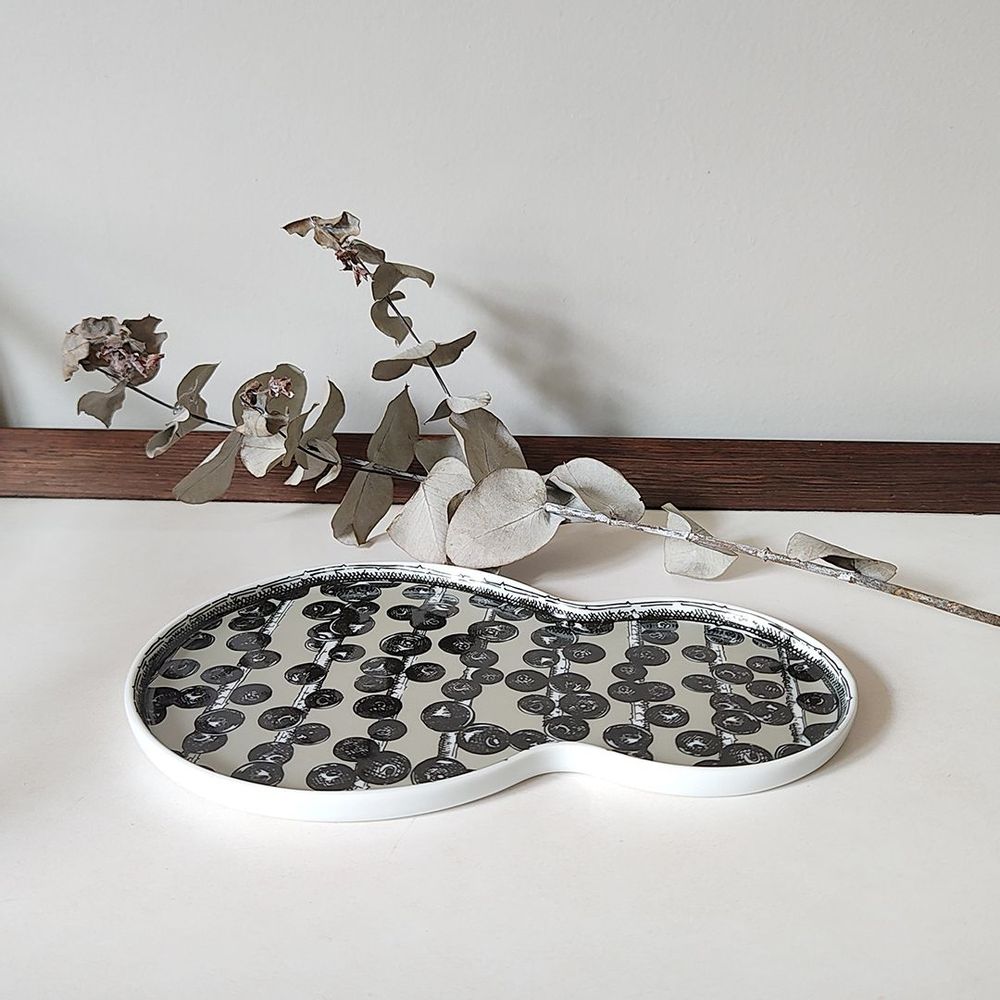 Design objects - Set of 4 pieces with ''Açaí'' prints to your toilet: - STUDIO CRIS AZEVEDO