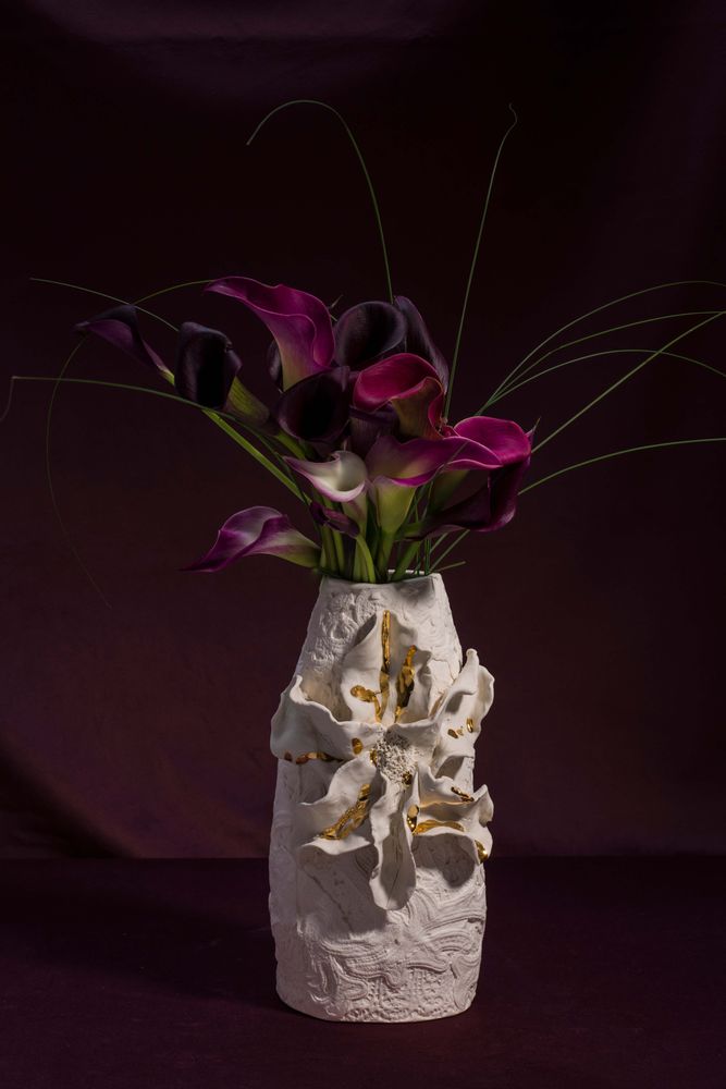 Vases - Orchid series in porcelain and gold - ATELIER LE MOTIF