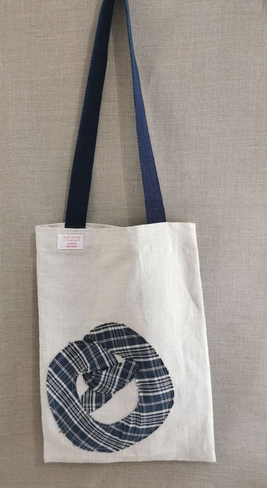 Cadeaux - SAC A MAIN SHOPPING / CABAS / TOTE BAG AVEC PEINTURE ARTISANALE - KELSCH D' ALSACE IN SEEBACH