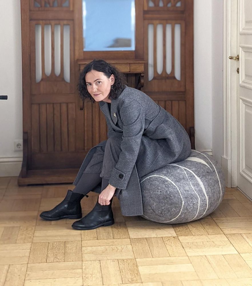 Design objects - Ottoman pouf wool furniture "Sea Pebble" - KATSU STONES