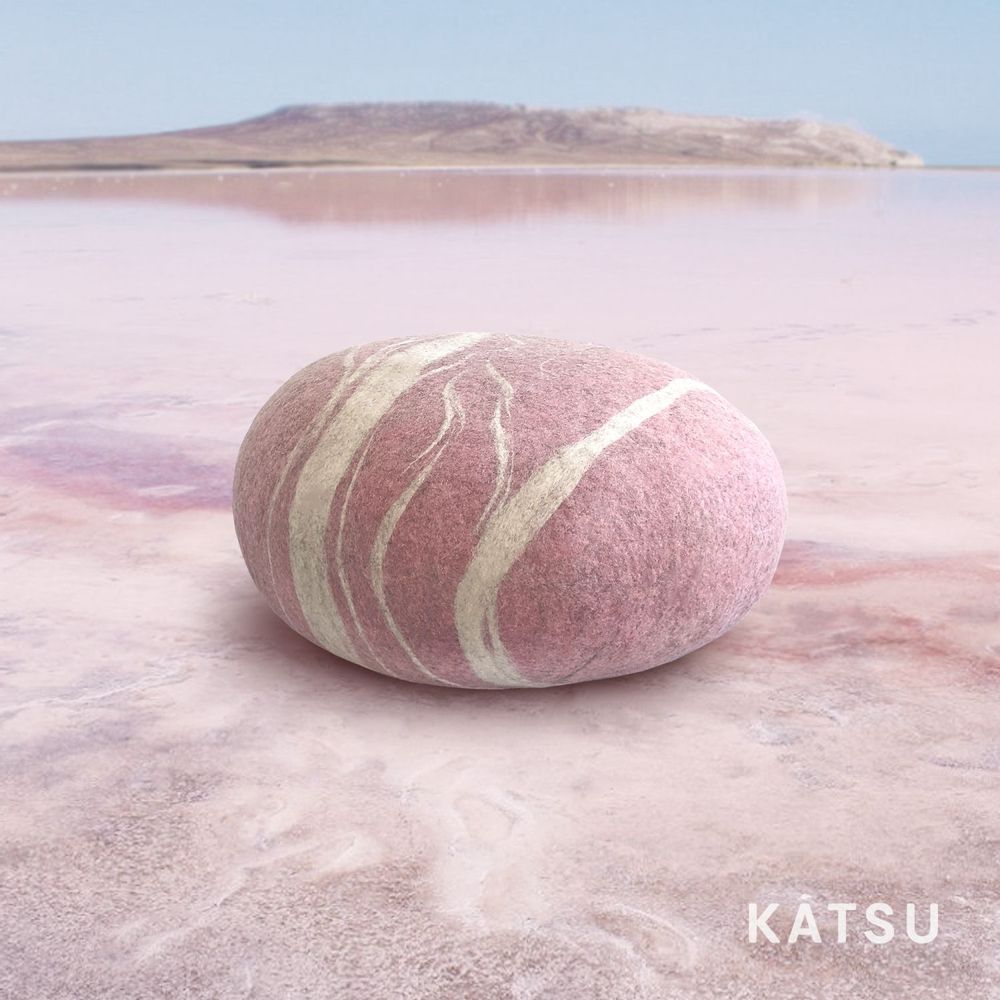 Design objects - Ottoman pouf wool furniture "Pink Dream" - KATSU STONES