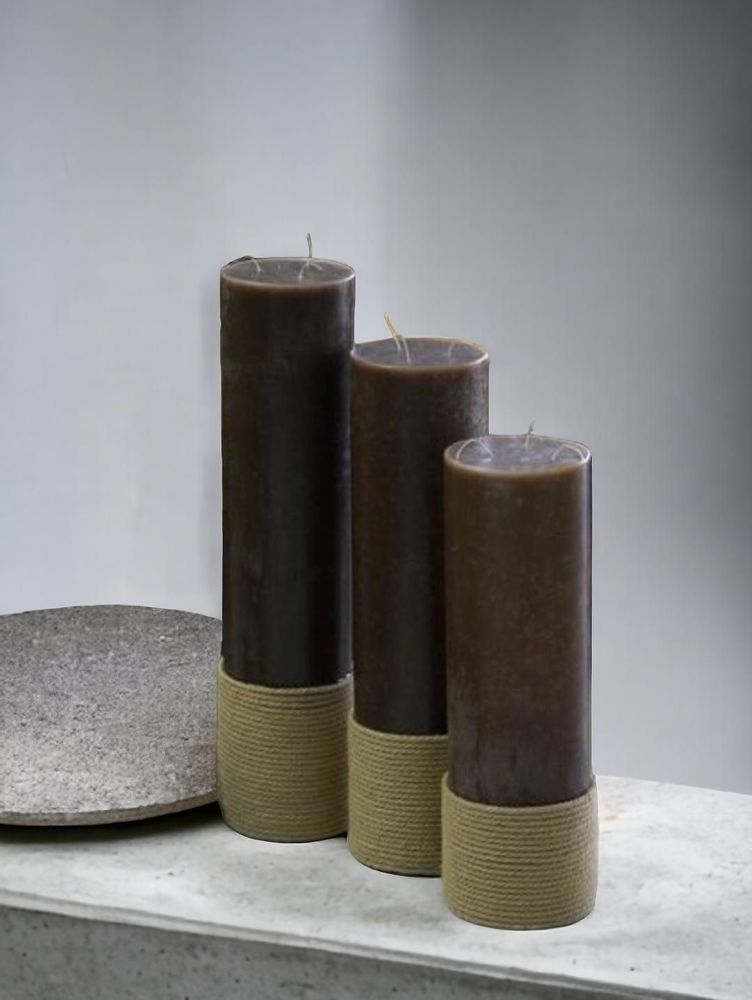 Decorative objects - Set of Huge Scented Candles, H-60, 50, 40 cm - SI DECO
