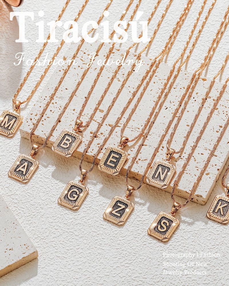 Bijoux - Collier Alphabets Élégants - TIRACISÚ