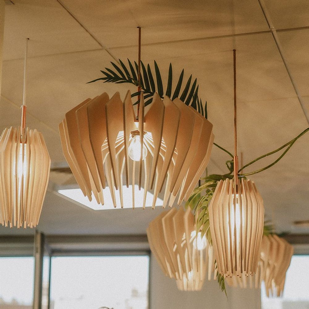Objets de décoration - abat jour ÉCLOSION n°1| bouleau naturel - KARDUUS