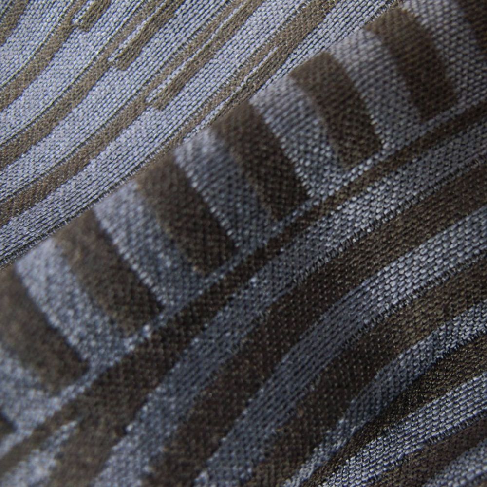 Travel accessories - Midi scarf wool silk - supersonic mechanics - chocolate grey - SOPHIE GUYOT SILKS