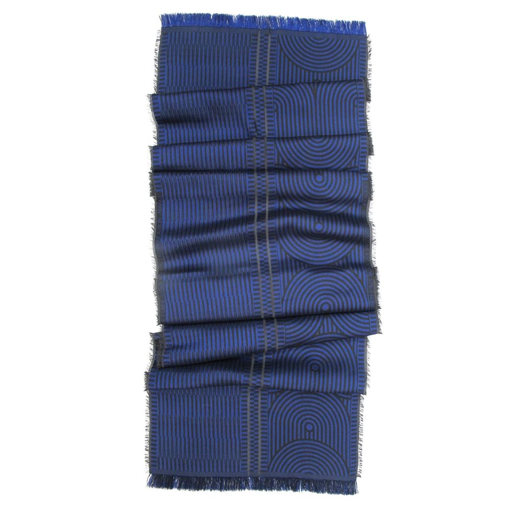 Accessoires de voyage - Écharpe Midi Laine Soie – supersonique mécanique - encre noir - SOPHIE GUYOT SILKS