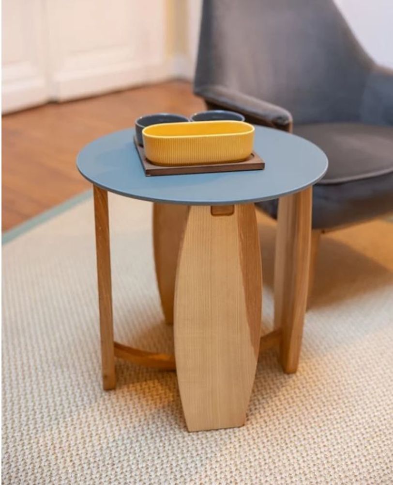 Other tables - Artisanal end table - Solid wood pedestal table - LA HUPPE