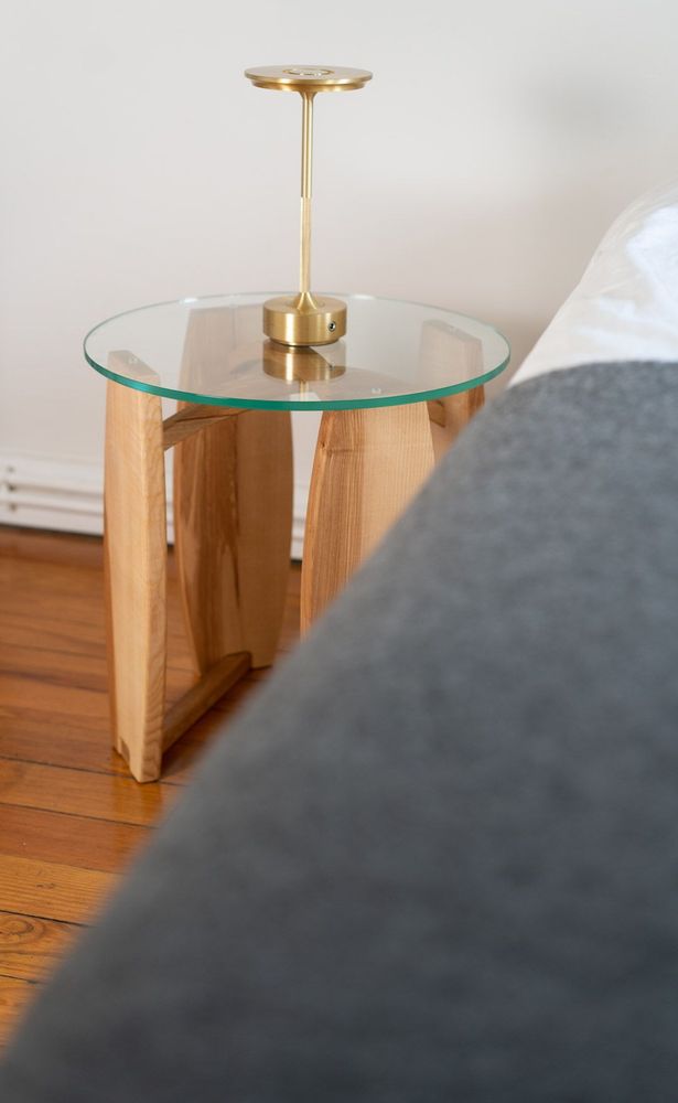 Other tables - Artisanal end table - Solid wood pedestal table - LA HUPPE