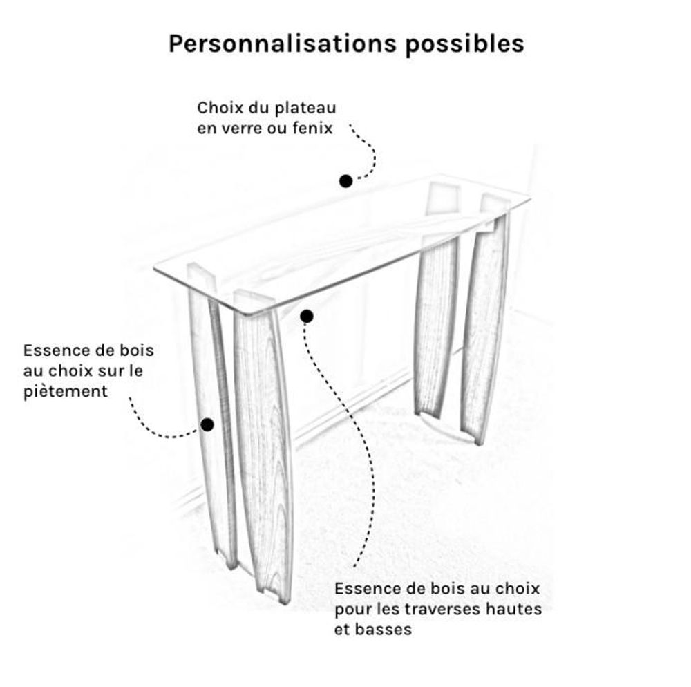 Console table - Solid wood entrance console — Adelaïde Collection - LA HUPPE