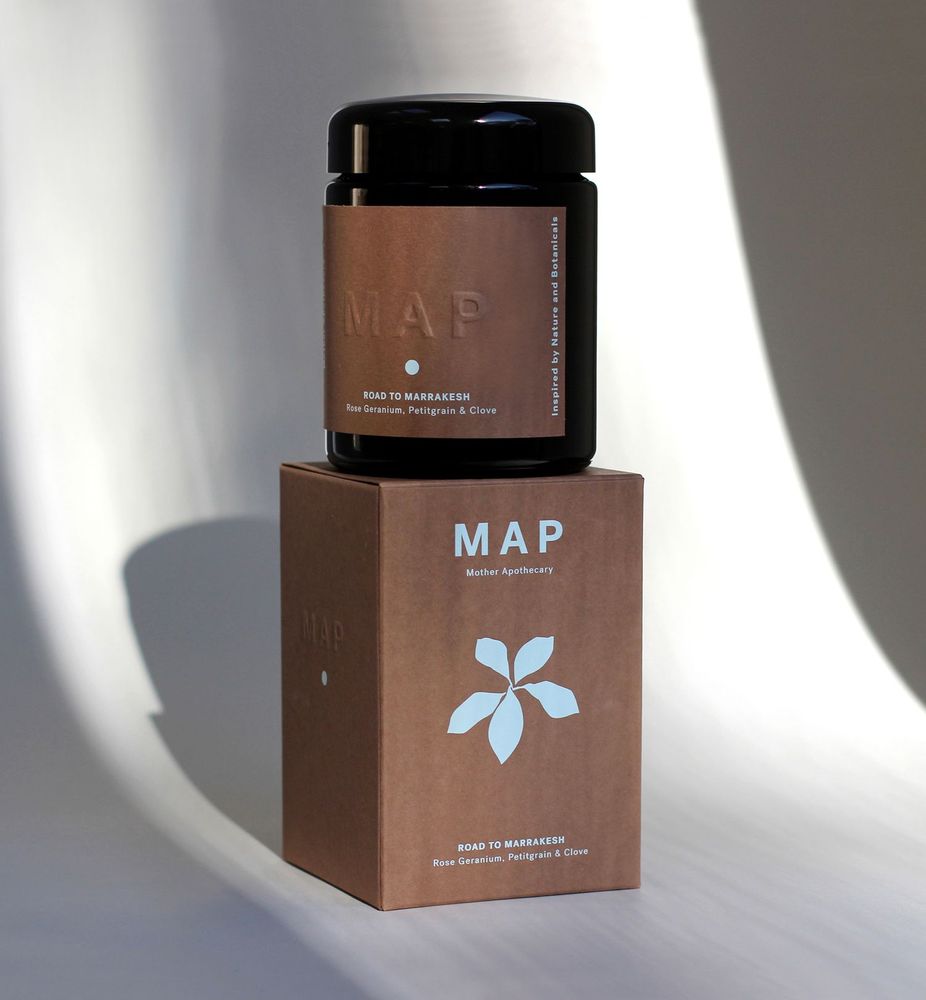 Cadeaux - Bougie d'aromathérapie bio - En route vers Marrakech - MAP