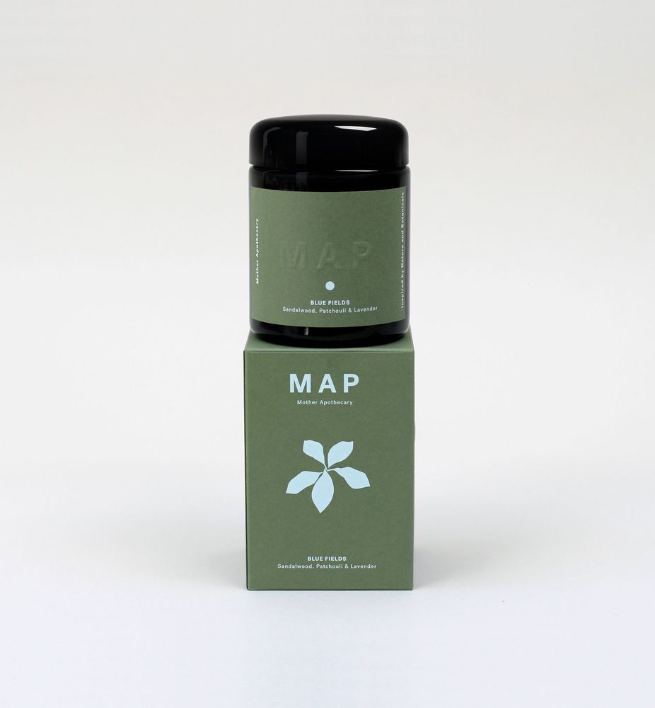 Cadeaux - Bougie d'aromathérapie bio apaisante - Blue Fields - MAP