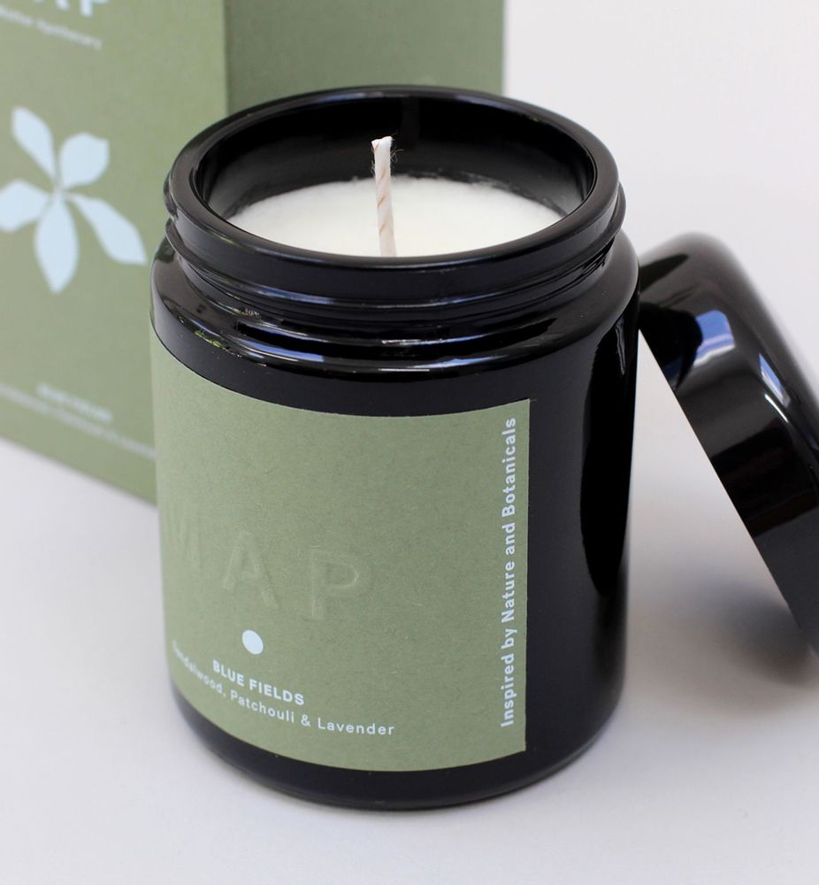 Cadeaux - Bougie d'aromathérapie bio apaisante - Blue Fields - MAP