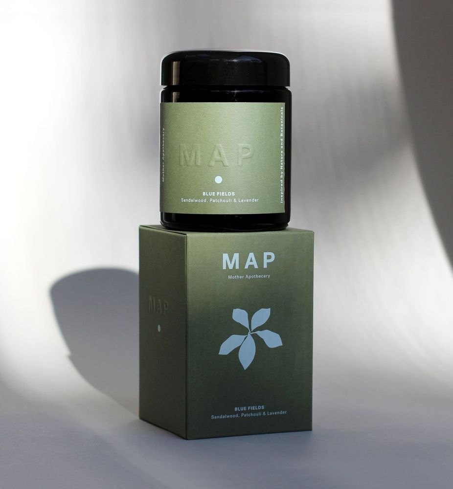 Cadeaux - Bougie d'aromathérapie bio apaisante - Blue Fields - MAP